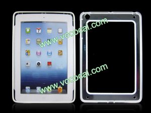 New Arrival Clear PC TPU Bumper Frame Case Cover for iPad Mini White
