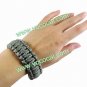 Adjustable Paracord Parachute Cord Survival Bracelet Wristband w/ Steel Buckle