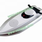 Airship Shape TF Card USB FM Radio Portable Speaker Sound Box Silver + White