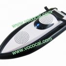 Airship Shape TF Card USB FM Radio Portable Speaker Sound Box Black + White