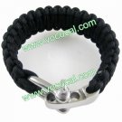 Adjustable Paracord Parachute Cord Survival Bracelet Wristband w/ Steel Buckle