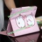 Cute Cartoon Potato Rabbit PU Leather Case Cover for iPad 2 The New iPad 3 Pink
