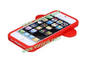 Cute Cartoon 3D Big Monkey Silicone Case Cover Skin for iPhone 5 Red