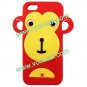 Cute Cartoon 3D Big Monkey Silicone Case Cover Skin for iPhone 5 Red