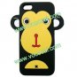 Cute Cartoon 3D Big Monkey Silicone Case Cover Skin for iPhone 5 Black