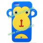 Cute Cartoon 3D Big Monkey Silicone Case Cover Skin for iPhone 5 Blue