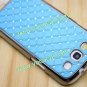 Bling Rhinestone Plating Hard Case Cover for Samsung Galaxy S3 i9300 Light Blue