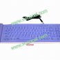 USB 2.0 Silicone Roll Up Foldable Flexible PC Computer Keyboard Purple