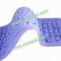 USB 2.0 Silicone Roll Up Foldable Flexible PC Computer Keyboard Purple