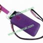 Pull-up Bag Case PU Leather Pouch for iPhone 5 4 4S with Strap