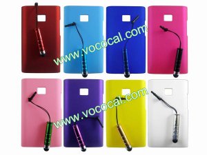 Hard PC Protective Case Cover Skin for LG E400 Optimus L3 With Stylus Pen
