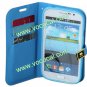 PU Leather Book Stand Case Cover for Samsung Galaxy Grand DUOS I9082 I9080 Blue