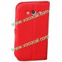 PU Leather Book Case Cover for Samsung Galaxy Grand DUOS I9082 I9080 Red