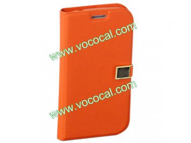 PU Leather Book Case Cover for Samsung Galaxy Grand DUOS I9082 I9080 Orange