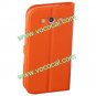 PU Leather Book Case Cover for Samsung Galaxy Grand DUOS I9082 I9080 Orange