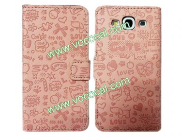Cartoon Cute PU Leather Flip Book Case Cover for Samsung Galaxy Grand DUOS I9082