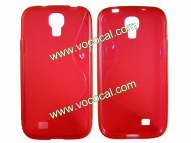 S Line Flexible TPU Case Cover Skin for Samsung Galaxy S4 i9500 Red