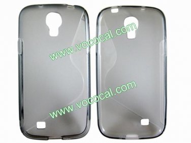 S Line Flexible TPU Case Cover Skin for Samsung Galaxy S4 i9500 Clear Grey