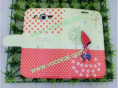 Cartoon Cute PU Leather Flip Case Cover for Samsung Galaxy Grand DUOS I9082
