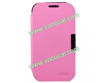 PU Leather Book Flip Stand Case Cover for Samsung Galaxy Grand Duos I9082 Pink