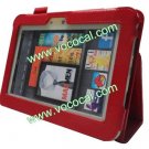 PU Leather Book Stand Case Cover for Amazon Kindle Fire HD 8.9 Inch Tablet Red