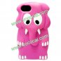 Cute 3D Animal Elephant Silicone Case Cover Skin for iPhone 5 Rose