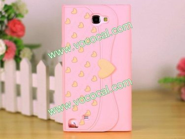 Cute Wallet Shape Silicone Case Cover Skin for Samsung Galaxy Note 2 N7100