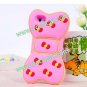3D Cute Cartoon Silicone Bowknot Protective Case Cover for iPhone 5 Pink