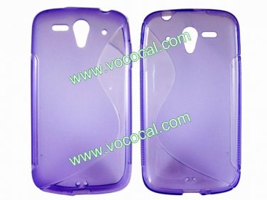 S Line Soft Flexible TPU Case Cover Skin for Huawei Ascend G300 U8818 Purple