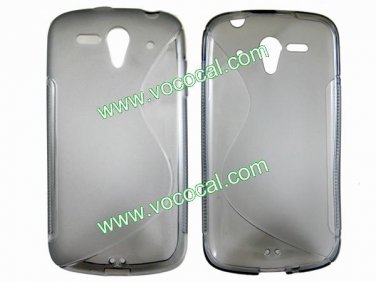 S Line Soft Flexible TPU Case Cover Skin for Huawei Ascend G300 U8818 Clear Grey