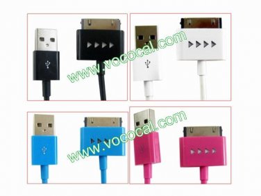 USB Data Cable Line Wire With LED Light Indicator for iPhone 4 4S