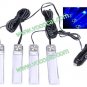Car Cigarette Lighter Charger 12V 4 Blue LED Interior Lamp Decoration Light