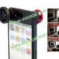 3in1 Fish Eye + Wide Angle + Macro Lens Camera Kit for iPhone 5 Red