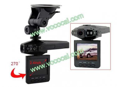 720P 2.4" HD Car Driving Recorder Camcorder with 6 LED Infrared Night Light