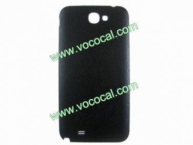 PU Leather Battery Door Cover Housing for Samsung Galaxy Note 2 N7100 Black