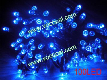 100 LED 12M Solar String Fairy Lights Christmas Outdoor Party With 8 Modes Blue