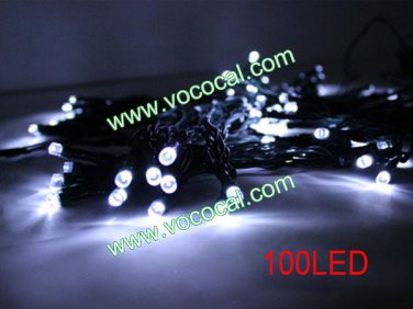 100 LED 12M Solar String Fairy Lights Christmas Outdoor Party With 8 Modes White