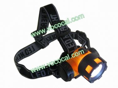 Adjustable 3W LED Fishing Head Lamp Light HeadLight New Orange + Black