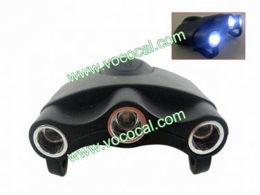 New 3 LED Cap Hat Clip Hands Free Camping Fishing Light