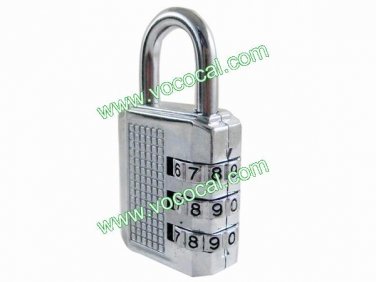 3 Dial Combination Portable Luggage Password Lock Padlock