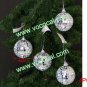 4 x Silver Mirror Christmas Ball XMas Tree Showcase Decoration Ornament 3.1"