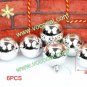 6 x 8CM Grossy Christmas Ball X'Mas Tree Showcase Decorative Ornament Silver