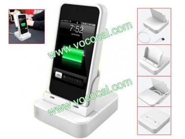 White Wireless Charger for iPhone 4 4S with Case