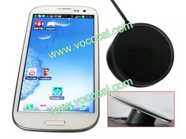Touch Stone Dock Wireless Charger for Samsung Galaxy S3 i9300 White