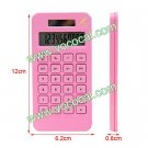 Ultra-thin Portable Environmental Friendly Corn Plastic Solar Calculator Pink