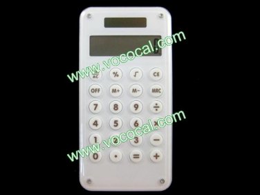 10 Digits Creative Maze Game Solar Calculator White