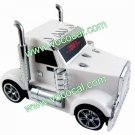 Truck Car Shape TF Card USB FM Radio Mini Portable Speaker Sound Box White