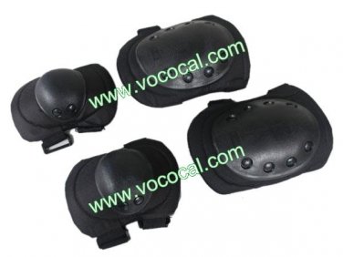 Tactical Knee and Elbow Pad Protection Sets Black