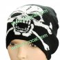 Stylish Skull Winter Outdoor Woolen Men Women Beanie Hat Cap Black + White
