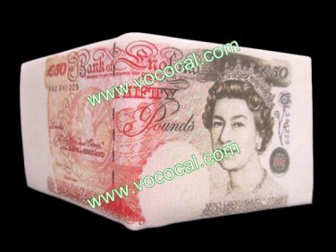 Creative Colorful 50 Pounds Bill Style Lady Women Men Wallet